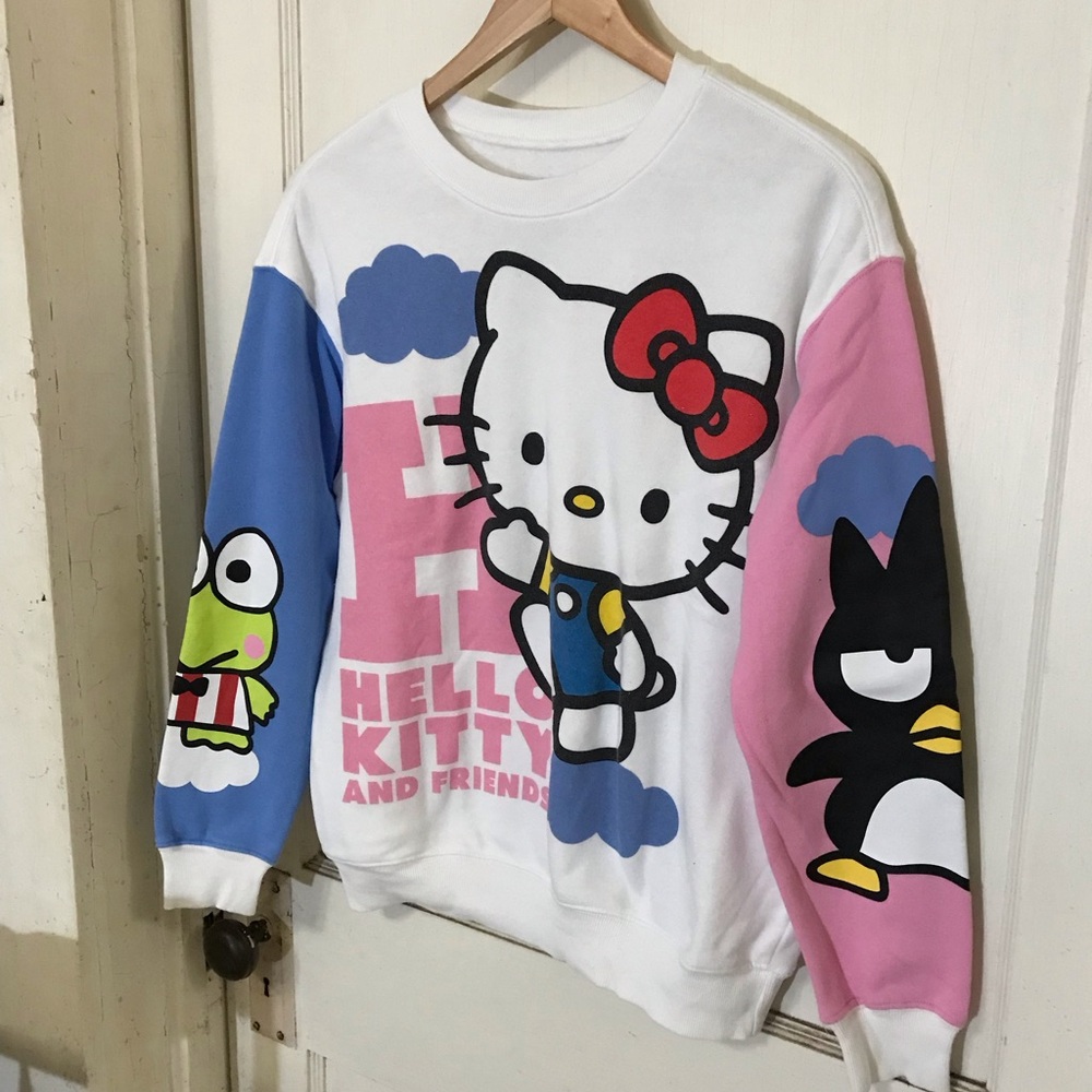 Womens Hello Kitty Color Block Sweatshirt